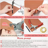 Snap Fastener Pliers with 50 Buttons Set With lock in Metal
