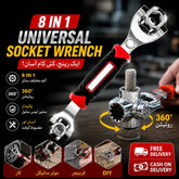 48-In-1 Universal Multi-Function Wrench 360° Rotary Adjustable Spanner for Nuts & Bolts