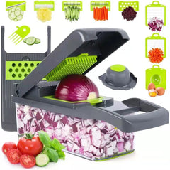 16-in-1 Multi-Functional Vegetable Chopper, Dicer & Slicer with Storage Container