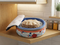 Floral Insulated Roti Box – Zipper Closure
