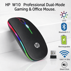 Original HP W10 RGB Rechargeable Dual-Mode Wireless Mouse